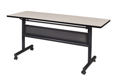 Regency Kobe Flip Top with Modesty Panel 60 x 24 Metal and Wood Training Table, Maple (MKFTM6024PL)