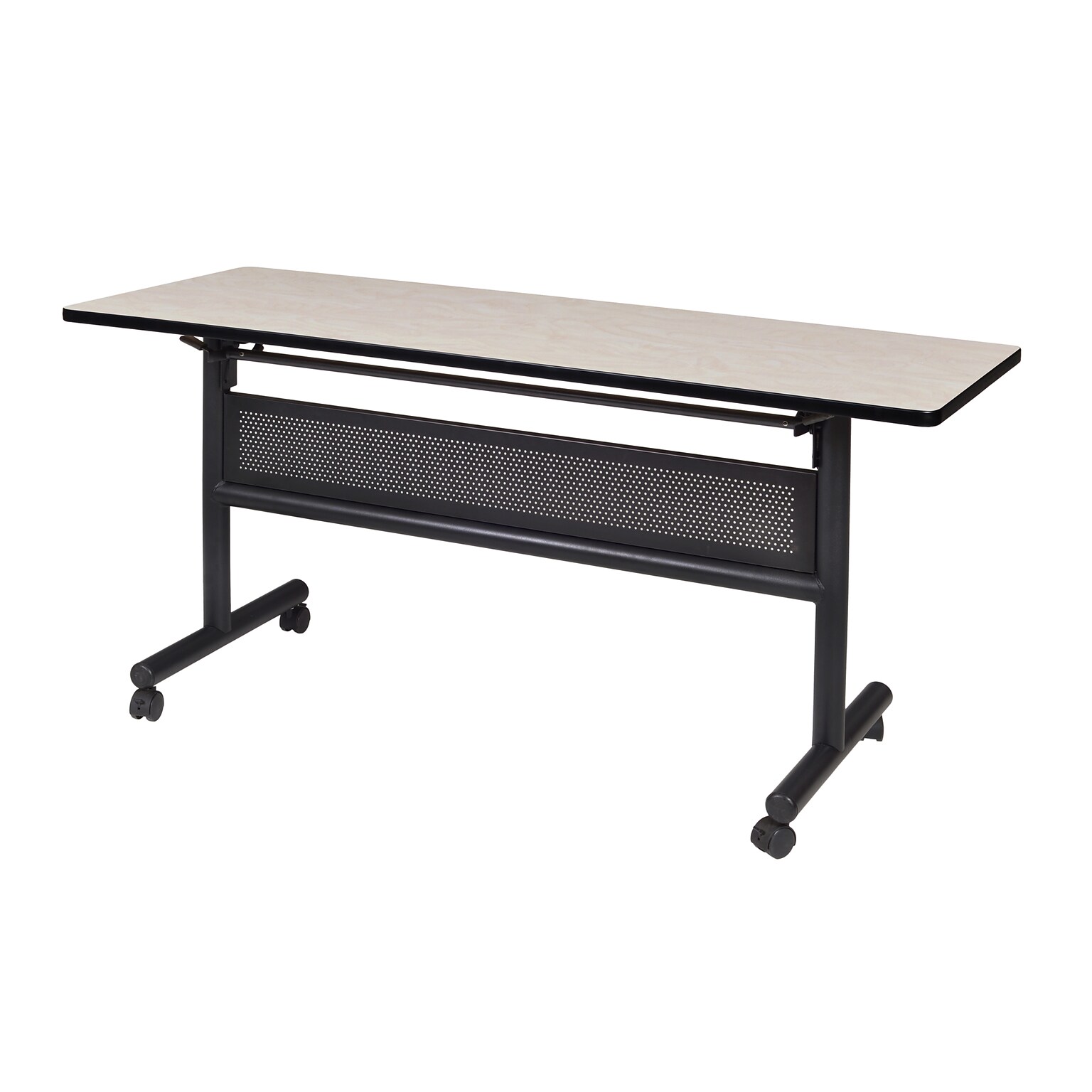 Regency Kobe Flip Top with Modesty Panel 60 x 24 Metal and Wood Training Table, Maple (MKFTM6024PL)