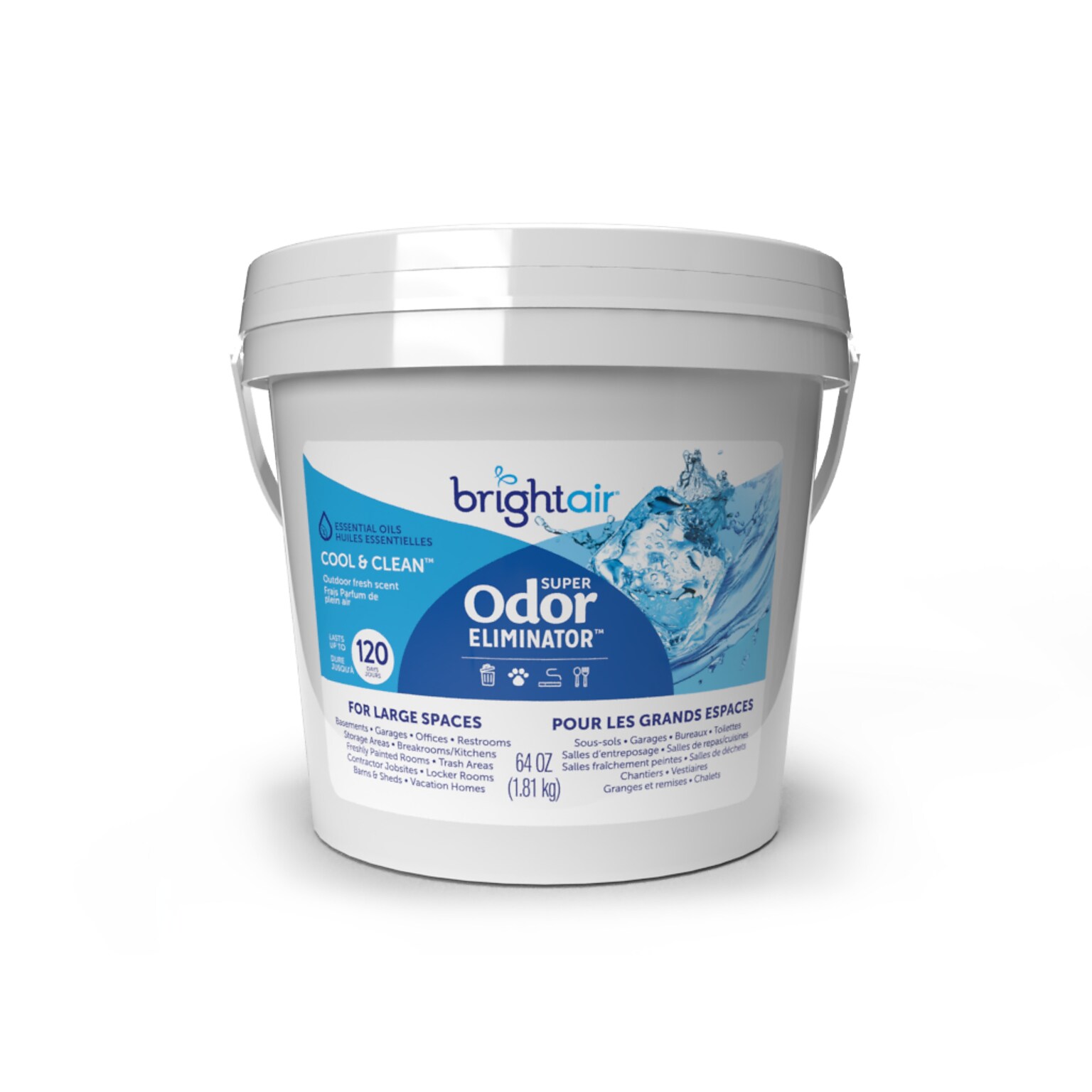 Bright Air Super Odor Eliminator Gel, Fresh Scent, 64 Oz. Tub (900129)
