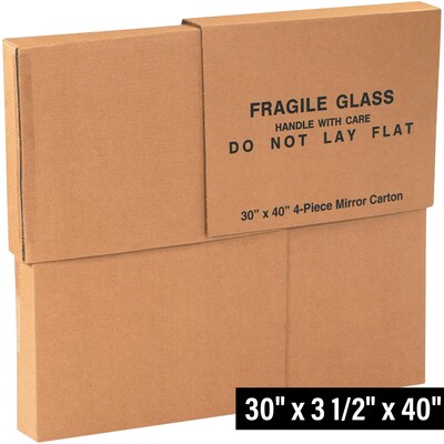 30" x 40" x 3.5" Moving Boxes and Kits, 32 ECT, 4/Bundle (30404PCMC)