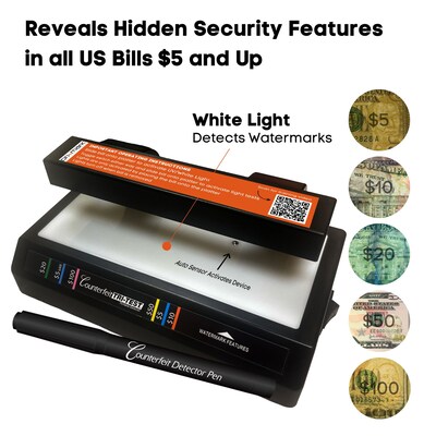 Dri Mark Tri-Test Counterfeit Detection Machine, Black (351TRI)