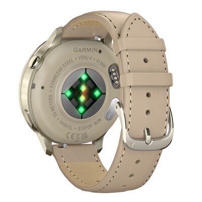 Garmin Venu 4 Fitness Smartwatch, GPS, 41mm, Bone Leather Band (010-03013-03)