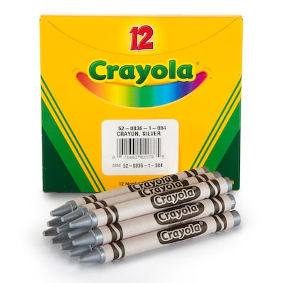 Crayola Bulk Crayons, Silver, 12/Pack, 6 Packs/Bundle (BIN520836084-6)