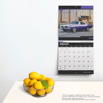 2025 BrownTrout American Muscle Cars 12" x 12" Monthly Square Wall Calendar (9781975479640)