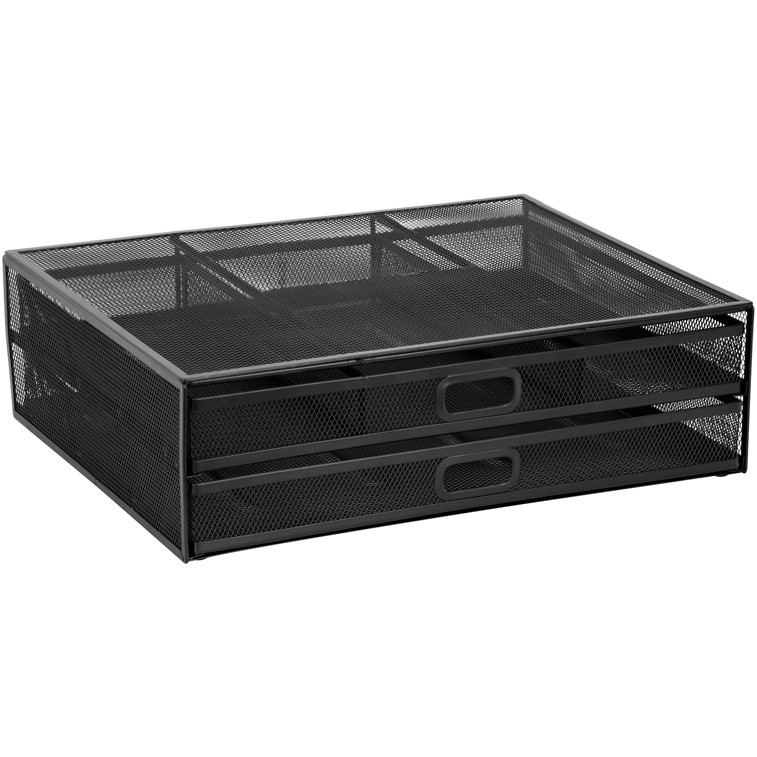 Mount-It! Monitor Stand with 2 Drawers, Up to 32, Black (MI-7365)