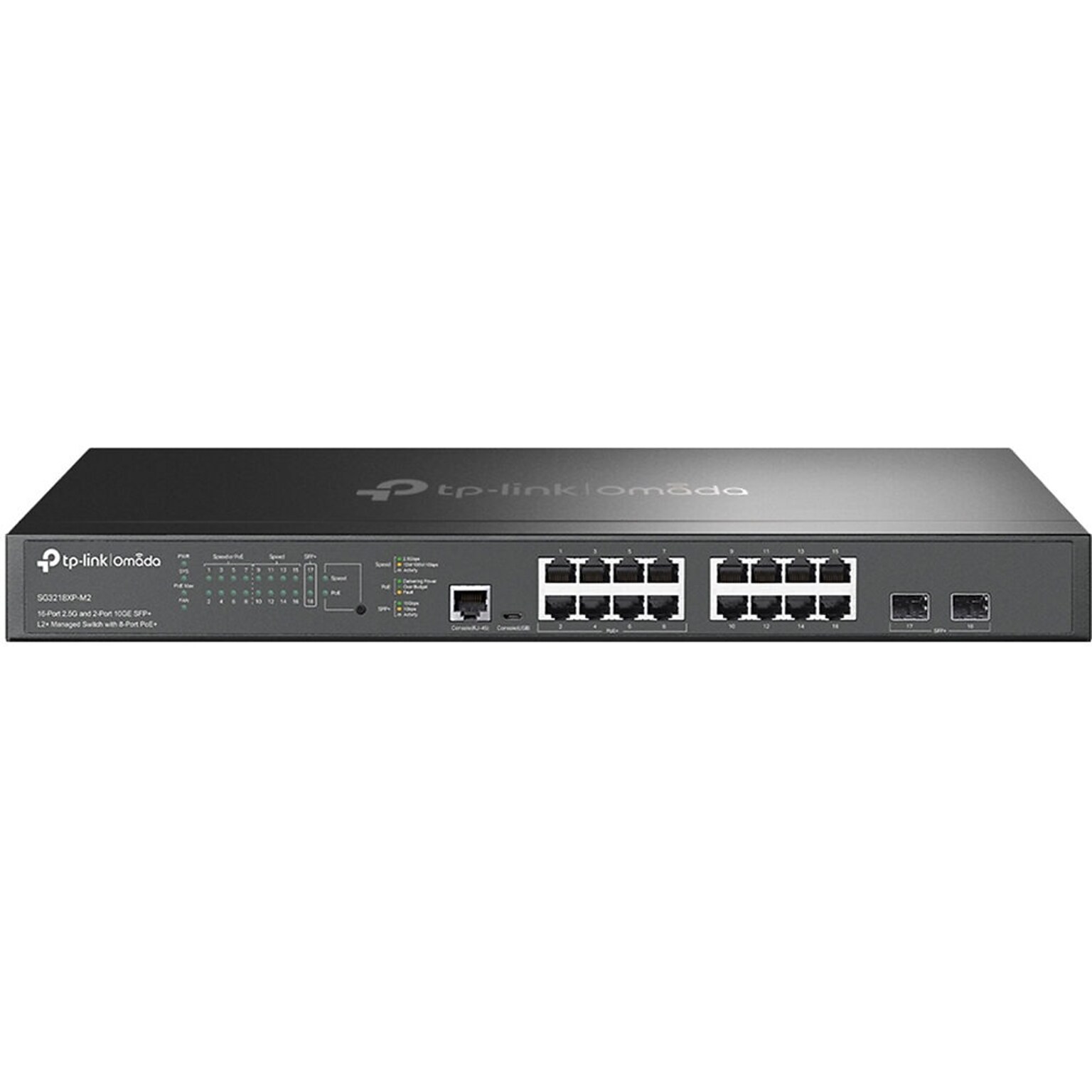 TP-Link Omada 18-Port Multi-Gigabit PoE Managed, 10G, Black (SG3218XP-M2)