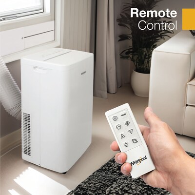 Whirlpool 115-Volt 14,000 BTU (10,000 BTU DOE) Portable Air Conditioner with Remote, White (WHNP141HAW)