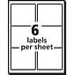 Avery EcoFriendly Laser/Inkjet Shipping Labels, 3-1/3" x 4", White, 6 Labels/Sheet, 100 Sheets/Box (48464)