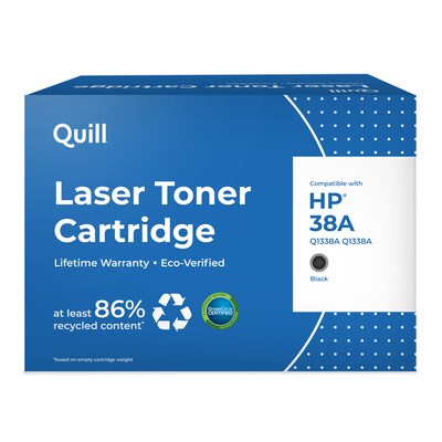 Quill Brand® Remanufactured Black Standard Yield Toner Cartridge Replacement for HP 38A (Q1338D), 2/Pack (Lifetime Warranty)