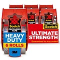 Scotch Heavy Duty Packing Tape with Dispenser, 1.88 x 22.2 yds., Clear, 6/Pack (142-6)