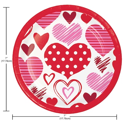 Say Hooray! Joyful Hearts Valentine's Day Tableware Kit, Mulitcolored, 49/Pack (DTC9624E2A)