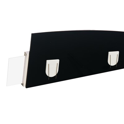 Deflect-O Nameplates Holder, Silver and Black Plastic, Each (89105)