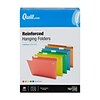 Quill Brand® Premium Reinforced 100% Recycled Hanging File Folders, 1/5-Cut , Letter Size, Assorted,