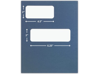 ComplyRight Double-Window Tax Presentation Folder, Blue, 50/Pack (FB01)