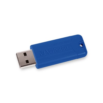 Verbatim PinStripe 64GB USB 3.2 Type-A Flash Drive, Assorted Colors, 5/Pack (70389)