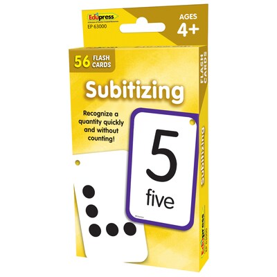 Teacher Created Resources Subitizing Flash Cards, 56/Pack, 6 Packs/Bundle (TCR63000-6)
