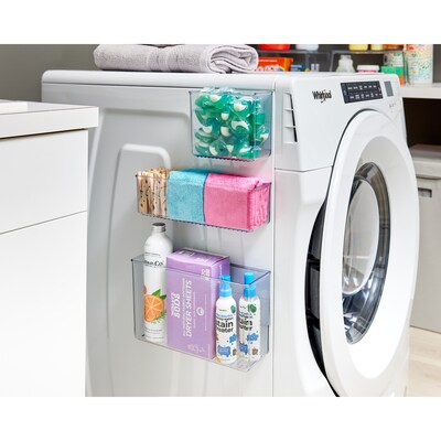 iDesign Magnetic Organizer Bins for Laundry Room - Holds Stain Removers, Dryer Sheets, and Detergent Pods