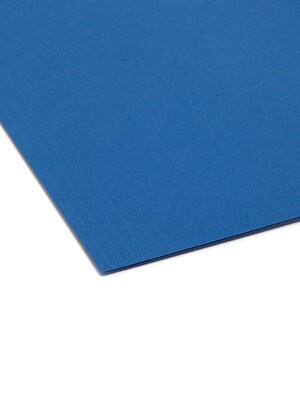 Smead Hanging File Folders, 1/5-Cut Adjustable Tab, Letter Size, Navy Blue, 25/Box (64057)
