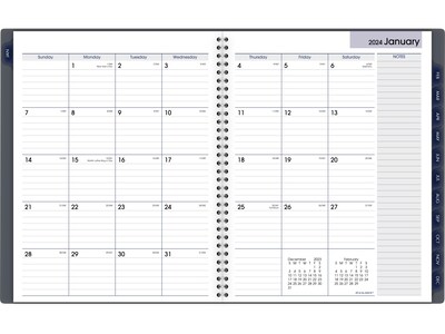 2024 AT-A-GLANCE DayMinder 8.5 x 11 Weekly & Monthly Appointment Book Planner, Poly Cover, Gray (G