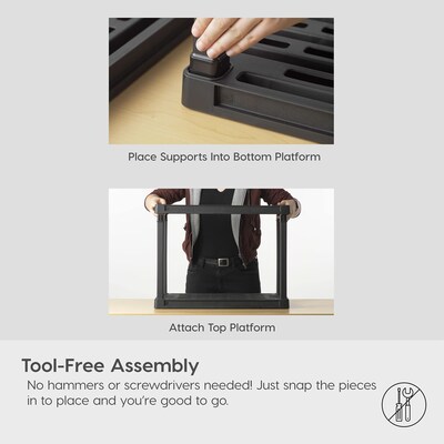 Iris 4-Shelf Plastic Shelving Unit, 55.8" x 35.9" x 17.9", Black (140099)