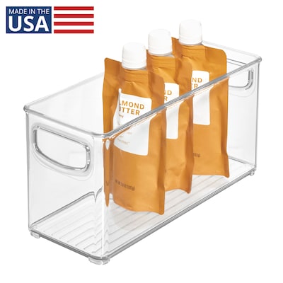 iDESIGN Small Stackable Plastic Storage Bin, Clear (63799)