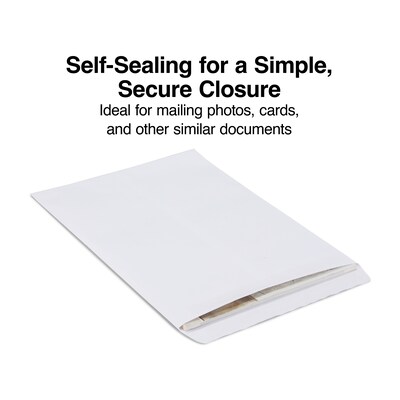 Staples Self Seal Catalog Envelopes, 12 x 15.5, White, 100/Box (609123/73142)