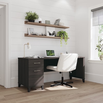 Bush Furniture Somerset 72"W Office Desk with Drawers, Storm Gray (WC81572)