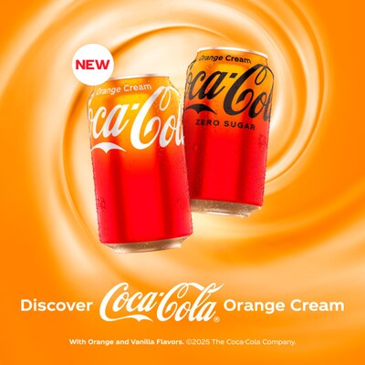 Coca-Cola Orange Cream Soda, 12 oz., 12 Cans/Pack, 2/Packs (49000558845)