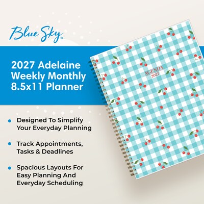 2027 Blue Sky 8.5" x 11" Weekly & Monthly Planner (164268)