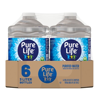 Pure Life Purified Water, 101.4 oz., 6 Bottles/Pack (12386172)