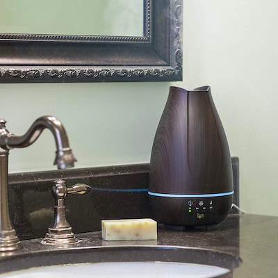 HealthSmart Evaporative Cool Mist Tabletop Humidifier, 500mL, Brown (40-500-037)