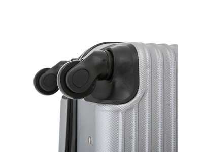 InUSA Resilience 24" Hardside Suitcase, 4-Wheeled Spinner, TSA Checkpoint Friendly, Silver (IURES00M-SIL)