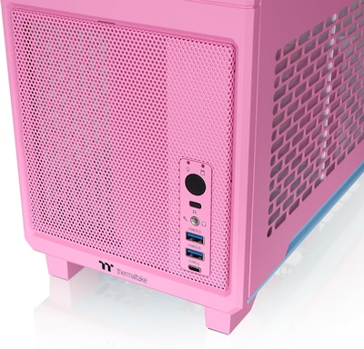 Thermaltake TR100 Mini ITX Mini-Tower Computer Case, Bubble Pink (CA-11A-00SANN-00)