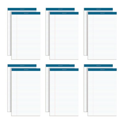 TOPS Docket Writing Pads, 8-1/2 x 14, White, 50 Sheets/Pad, 12 Pads/Pack (63590)