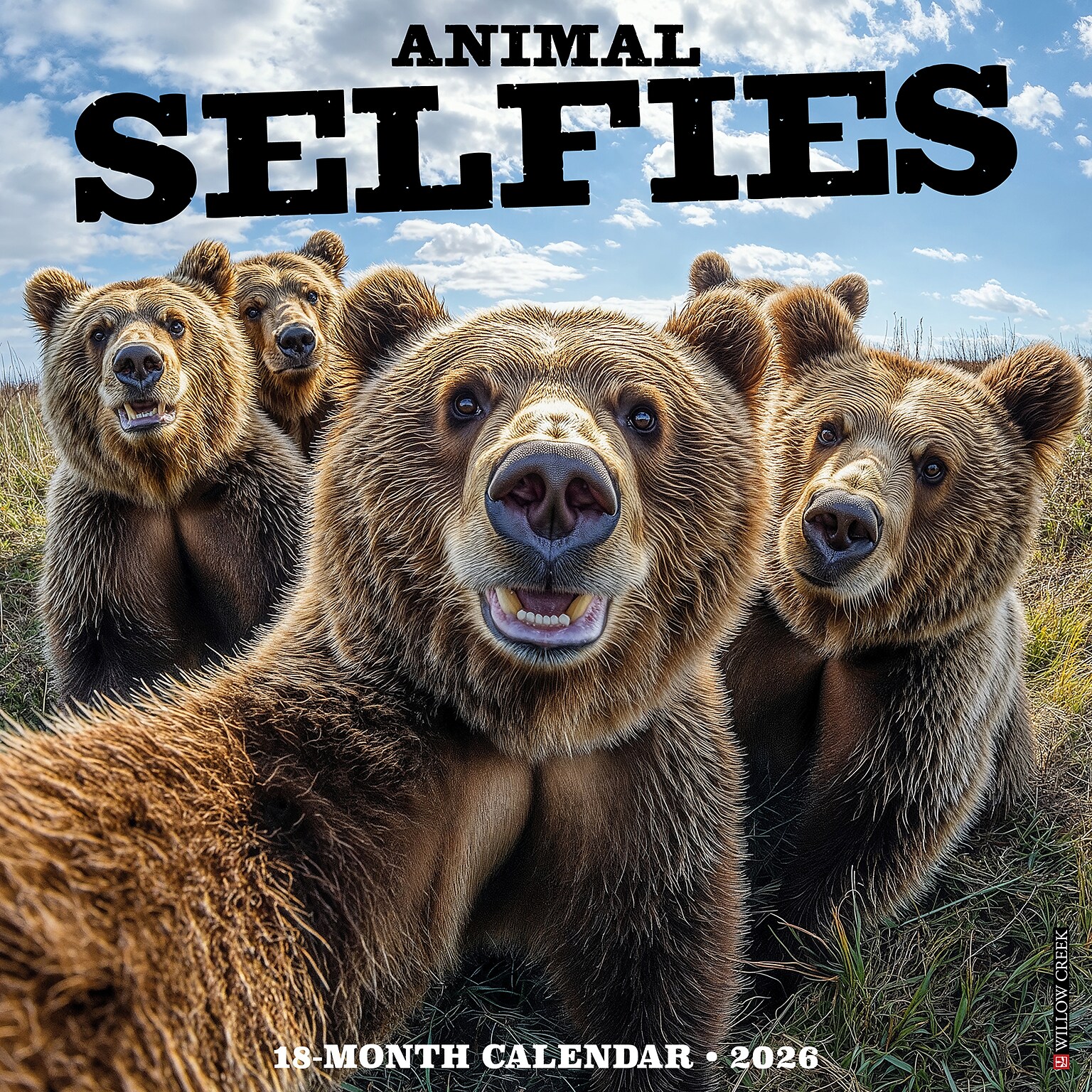 2026 Willow Creek Animal Selfies 12 x 12 Monthly Wall Calendar (49884)