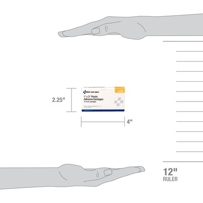 First Aid Only 1" x 3" Plastic Adhesive Bandages, 16/Box (1-002/AN146)