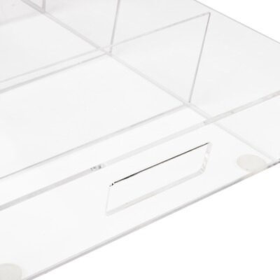 Mind Reader Acrylic 4-Compartment Snack Organizer Tray, Clear (SNACKBEVT-CLR)