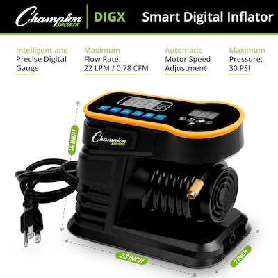Champion Sports Smart Digital Inflator, Black (CHSDIGX)