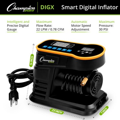 Champion Sports Smart Digital Inflator, Black (CHSDIGX)