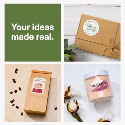 Avery Hemp Oval Scalloped Laser/Inkjet Multipurpose Labels, 1-1/8" x 2.25", Off-White (168/Pack)