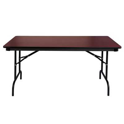 ICEBERG Premium Folding Table, 96" x 30", Mahogany (55234)