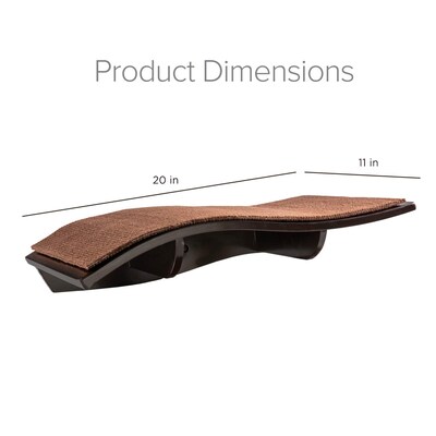 Arf Pets Wall-Mounted Curved Wooden Cat Perch, 44 lb. Capacity, Brown (APCTPRCH)