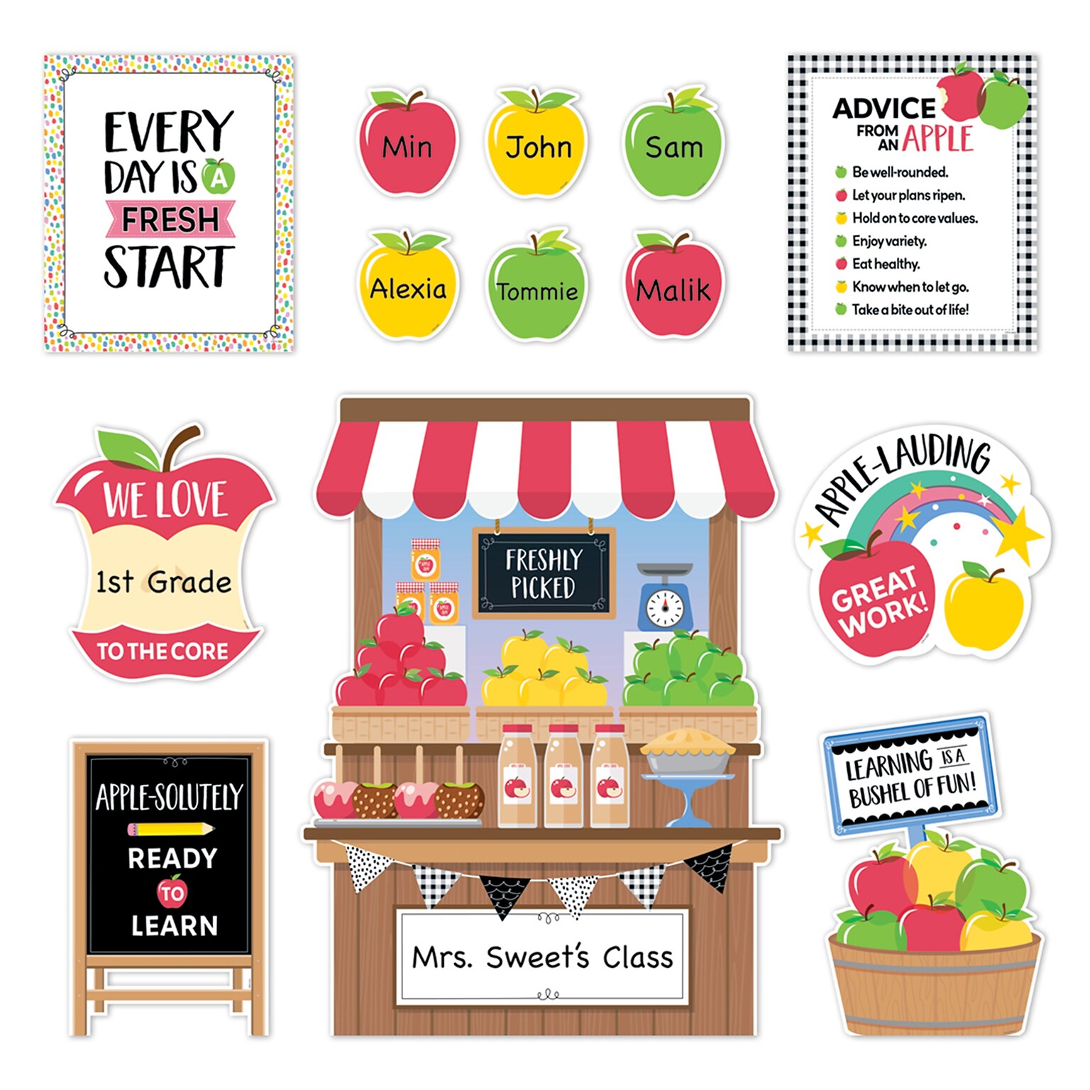 Creative Teaching Press Apple Time Bulletin Board Set, 39/Set (CTP10993)