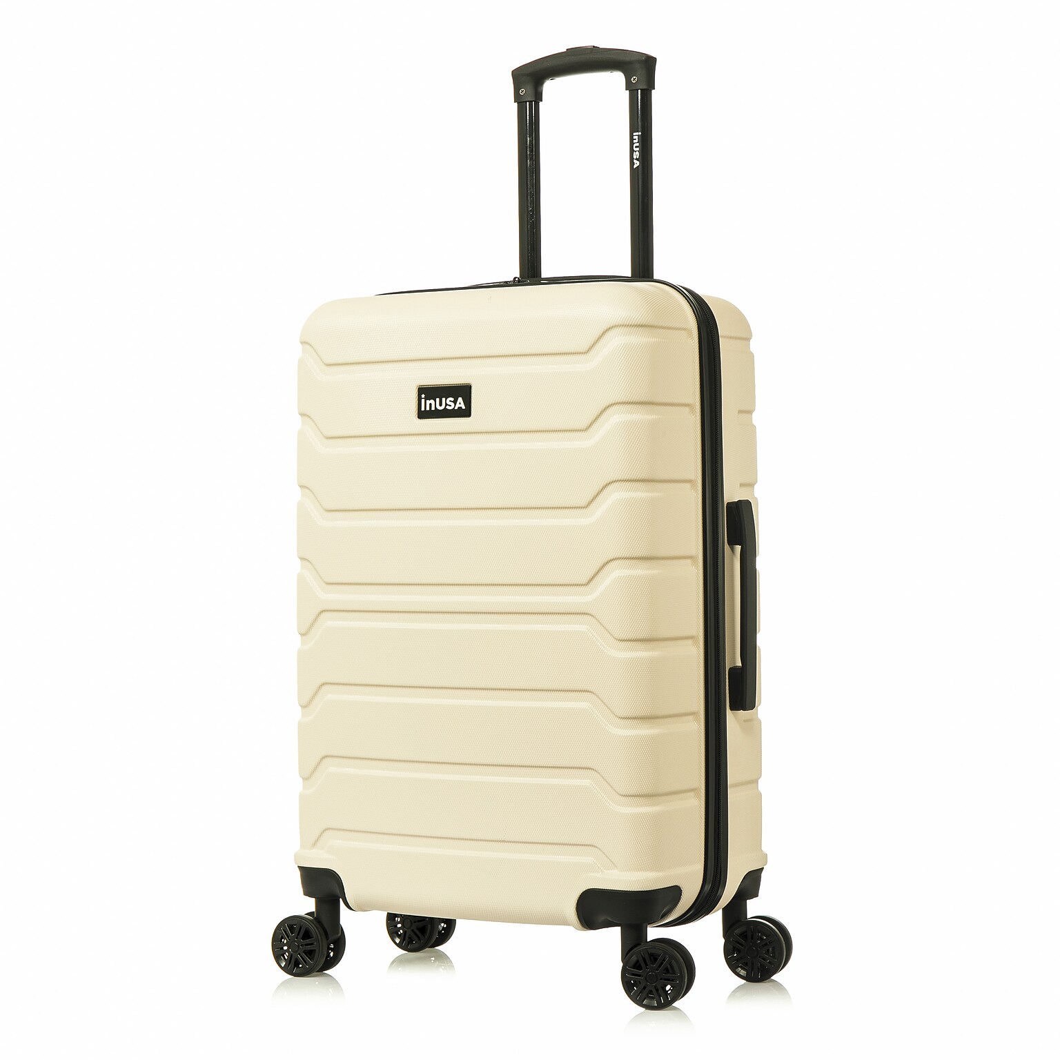 InUSA Trend 27.52 Hardside Suitcase, 4-Wheeled Spinner, TSA Checkpoint Friendly, Sand (IUTRE00M-SAN)