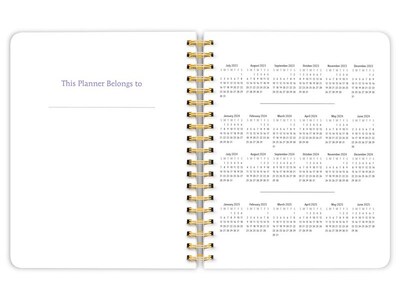 2024 Plato 6 x 7.75 Academic & Calendar Weekly Planner, Paperboard Cover, Black (9781975457396)