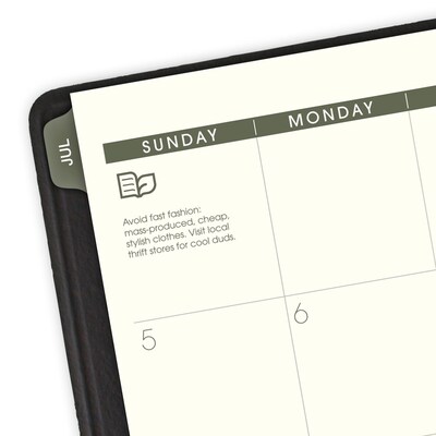 2026-2027 AT-A-GLANCE Recycled 8.25" x 11" Academic Weekly & Monthly Appointment Book, Faux Leather Cover, Black (70-957G-05-27)