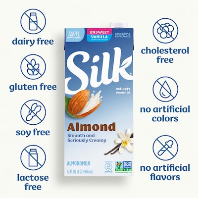Silk Vanilla Almond Milk, 32oz. (443869)