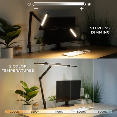 Mount-It! LED Desk Lamp, 28", Black (TS-7011)