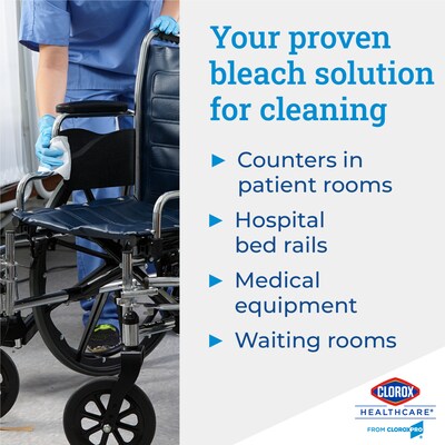 Clorox Healthcare Disinfecting Wipes, 150 Wipes/Container, 6/Carton (30577)