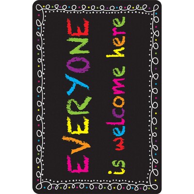 Ashley Smart Poly Computer Mouse Pad, 8" x 10", Everyone is Welcome Here, Chalk Loop, 6/Pack (ASH12508-6)